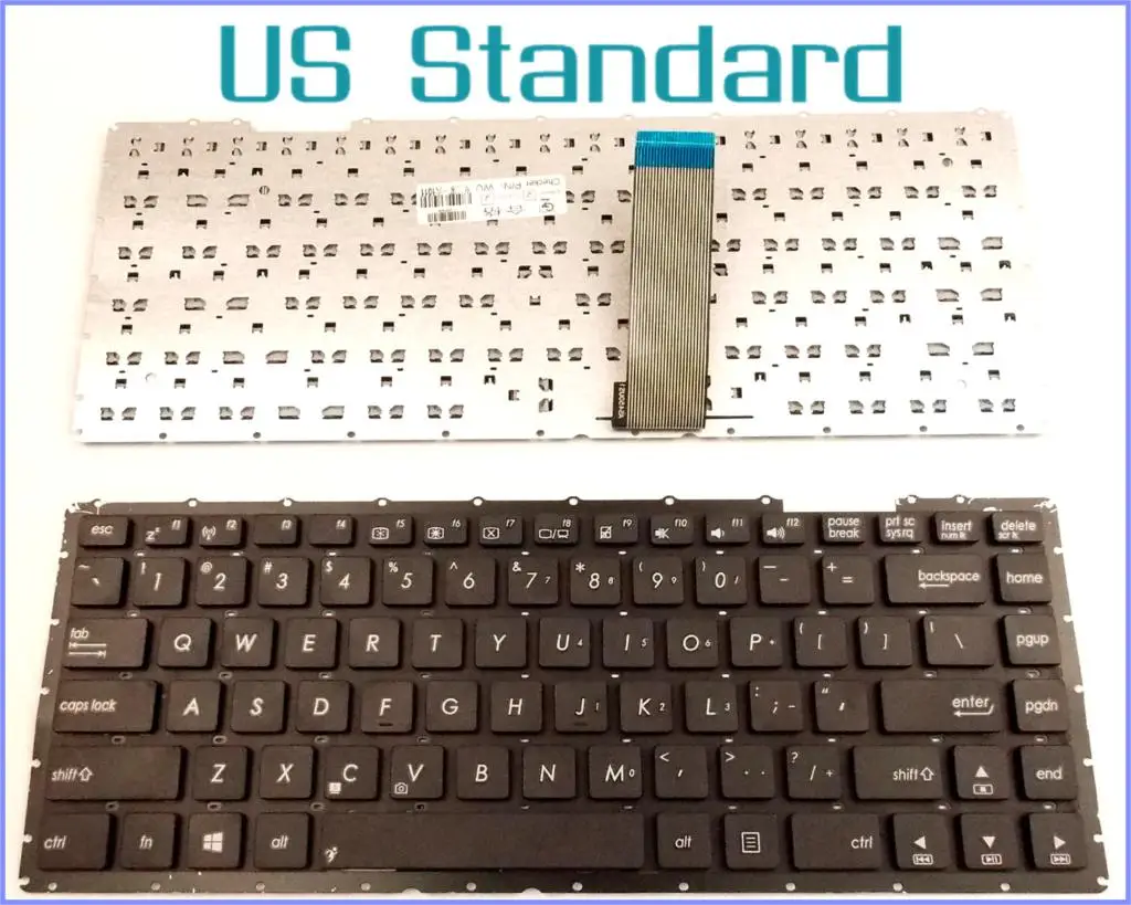 US English Version Keyboard for ASUS D451 D451LD D451LDV D451VE 0KNB0-4133US00 AEXJJBU00110 Laptop No Frame