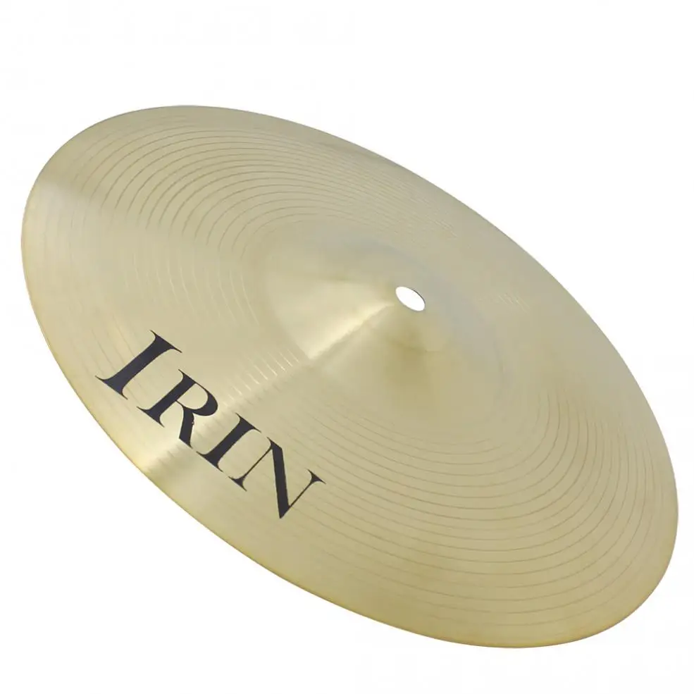 IRIN Brass Drum Cymbals Set, instrumentos de percussão para bateria, Hi-Hat, Crash, liga, Crash, 12 \