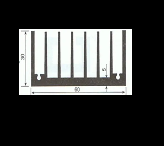 Custom Heat sink 60mm*30mm*80mm Aluminum radiator 60*30*80mm Heatsink DIY Cooling Cooler