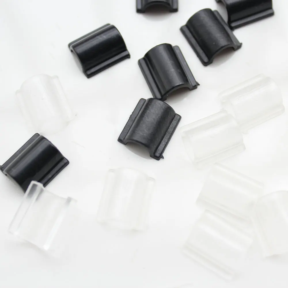 

1000pcs black and clear mix color Plastic Bases Glue Pad rectanglur 13mm for ponytail holder etc. rectangle