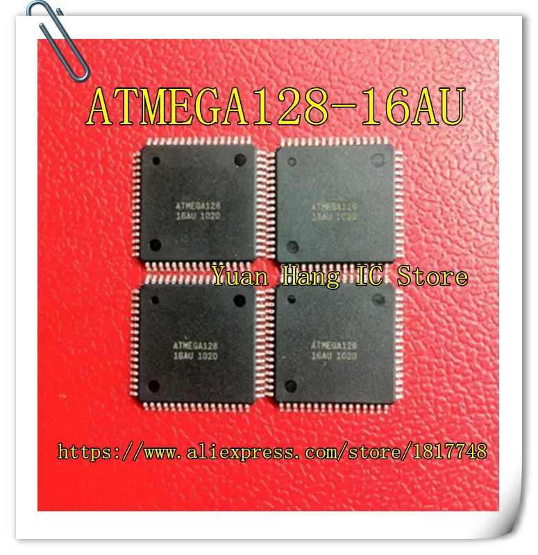 10PCS/LOT ATMEGA128-16AU ATMEGA128 TQFP-64 microcontroller