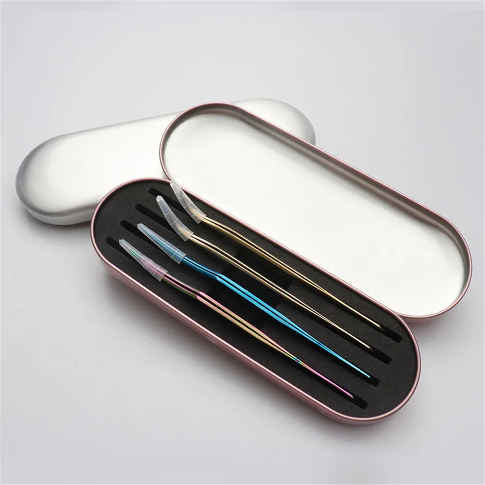 1 Piece Portable Eyelash Tweezer Storage Box Lash Tweezers Case Makeup Bag Protective Brushes Pencil Eyeliner Case Organizer