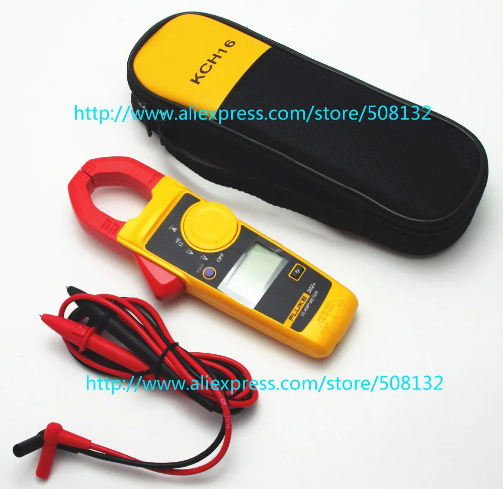 FLUKE 302+ Handheld Digital Clamp Meter Multimeter Tester with Soft Case KCH16