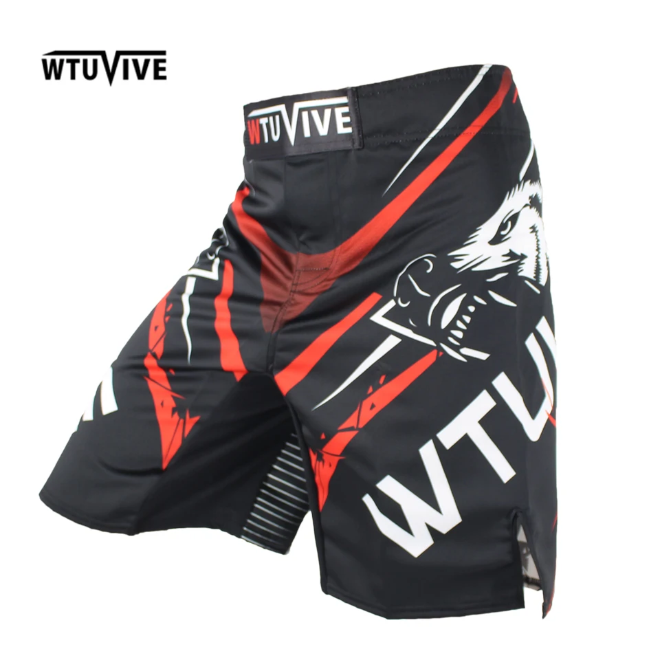 WTUVIVE MMA 2017 New Boxing Features Sports Training Muay Thai Fitness Personal Fight Shorts  muay thai boxing shorts short mma