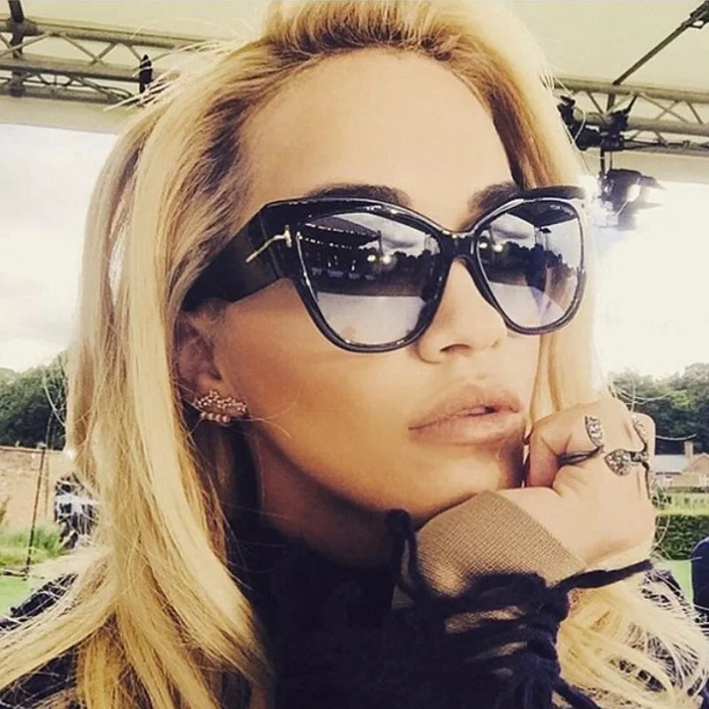 ZXWLYXGX Fashion Cat Eye Sunglasses Women Brand Designer Luxury   Sexy Ladies Gradient Sun Glasses Female  UV400 image 2