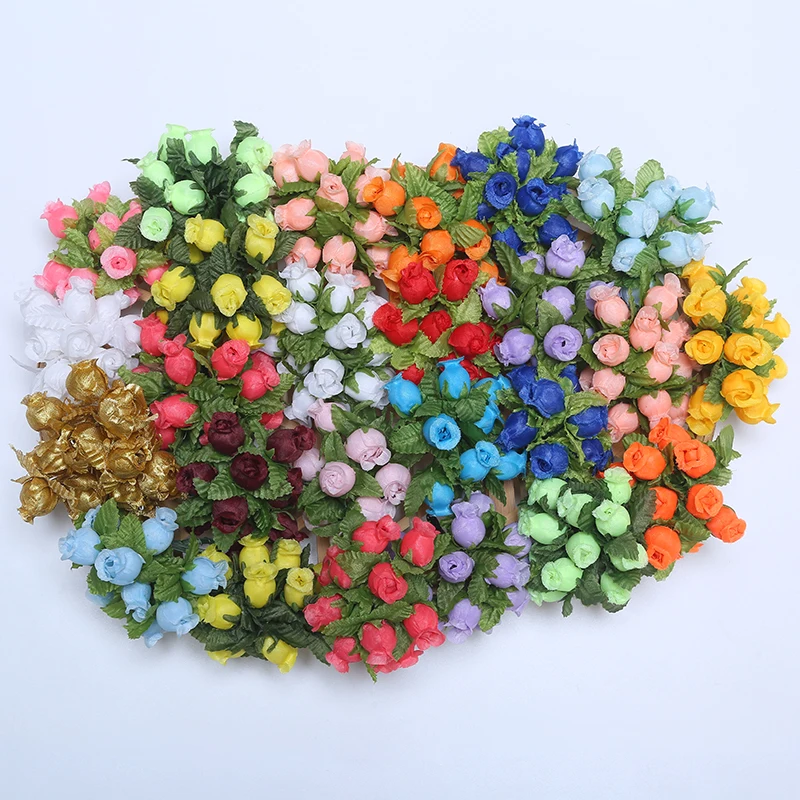 36/72/PCs Mini Künstliche Blumen Seide Rose Blumenstrauß Für Hochzeit Party Dekoration DIY Kranz Sammelalbum Zubehör – Detail 9