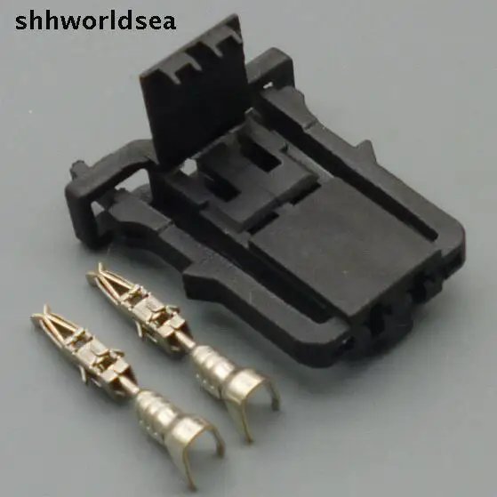 shhworldsea 10/50/100sets 2 pin 2Way auto car electrical trunk light connector car electrical female plug 1J0 971 972  1J0971972