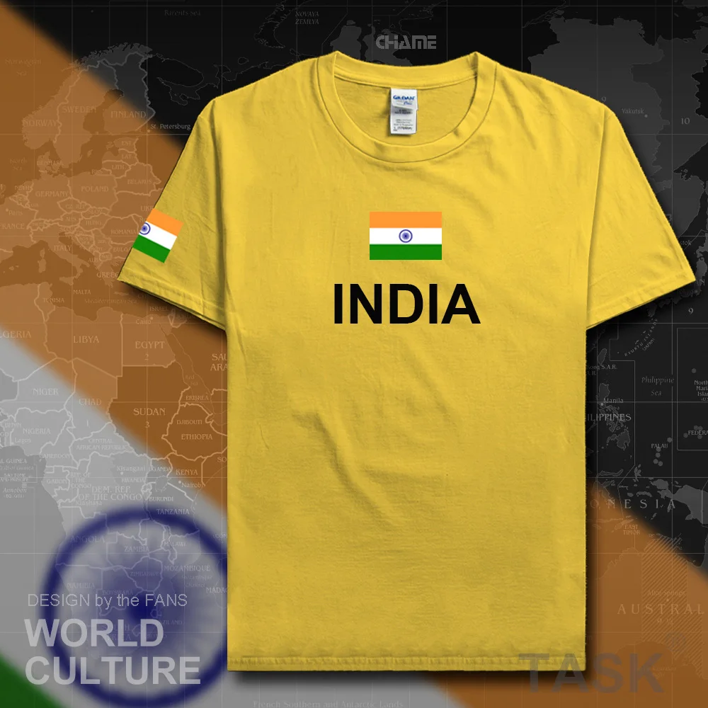 Republic of India t shirt man tee 2017 t-shirt cotton nation team cotton meeting fans streetwear fitness country IND Indian flag