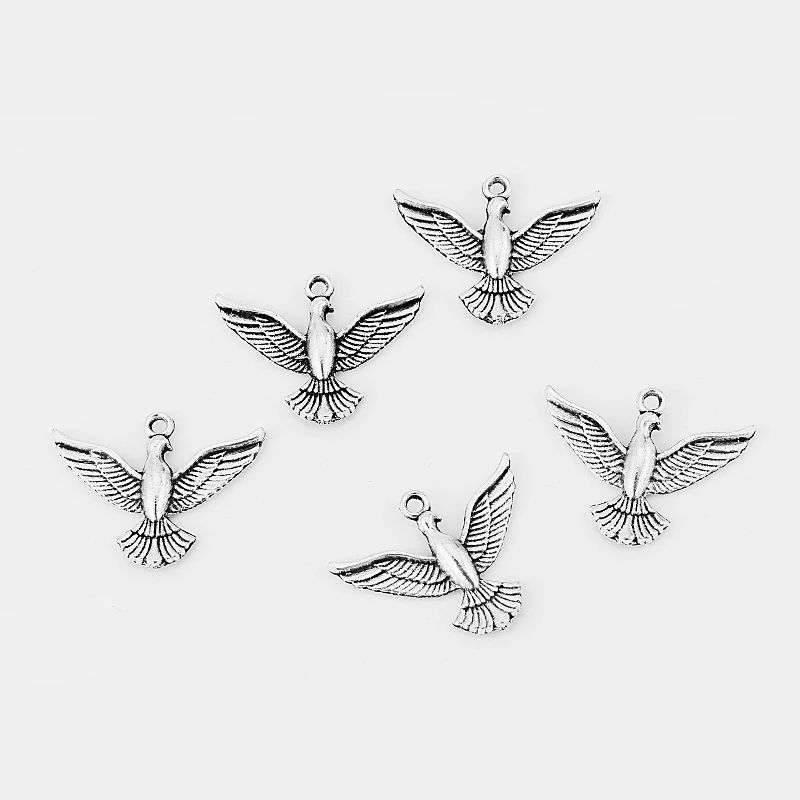 10pcs/set Retro Bird Pigeon Charms Pendants Accessories Animals Beads For DIY Necklace Earrings Bracelets Jewelry Making