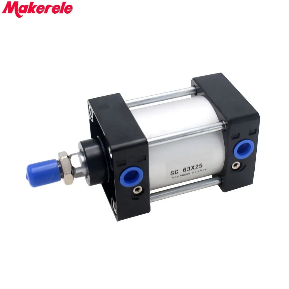 

Pneumatic Cylinder Double Acting Air Cylinder 63mm Bore 25mm Stroke Free Shipping Makerele