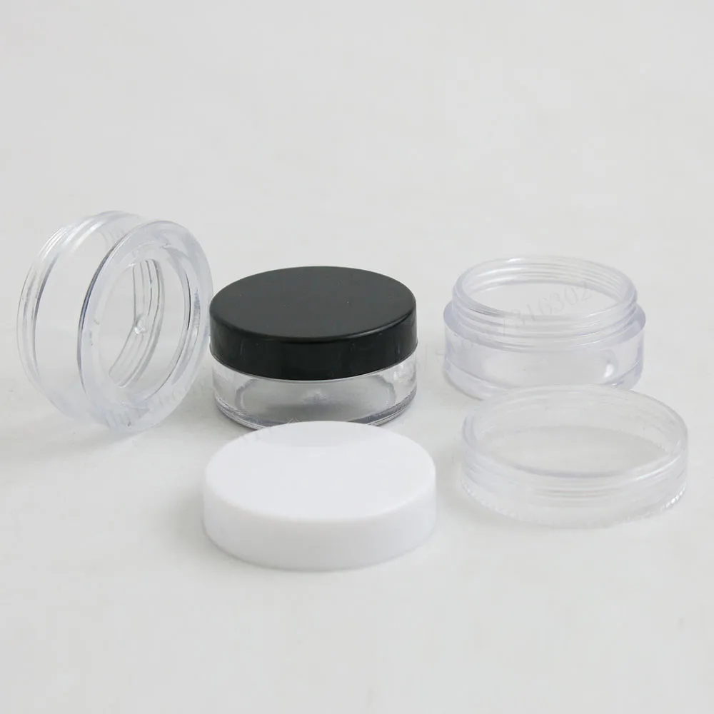 100 X 1g 2g 3g 5g 10g 20g Frascos vacíos Botellas recargables Frascos de cosméticos Contenedor de maquillaje Botella redonda pequeña Tarro de crema