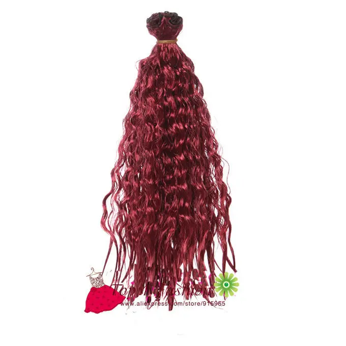 5 pieces/lot bjd hair 25cm*100CM small imitationwoollen curl brown black doll wigs hair for OB SD for 1/3 1/4 BJD DIY