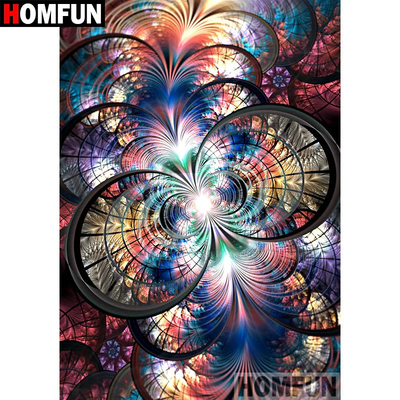 

HOMFUN Full Square/Round Drill 5D DIY Diamond Painting "Abstract flower" Embroidery Cross Stitch 5D Home Decor Gift A15093