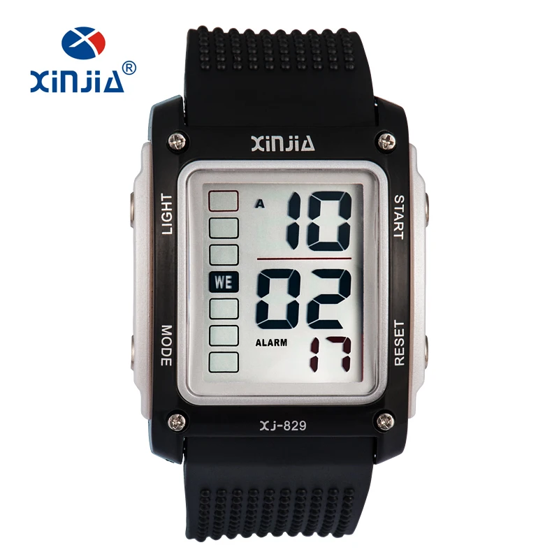 XINJIA Fashion Big Number Casual Sports Digital Watches For Men Children Outdoor Running 30m Waterproof Military Kids Fitness