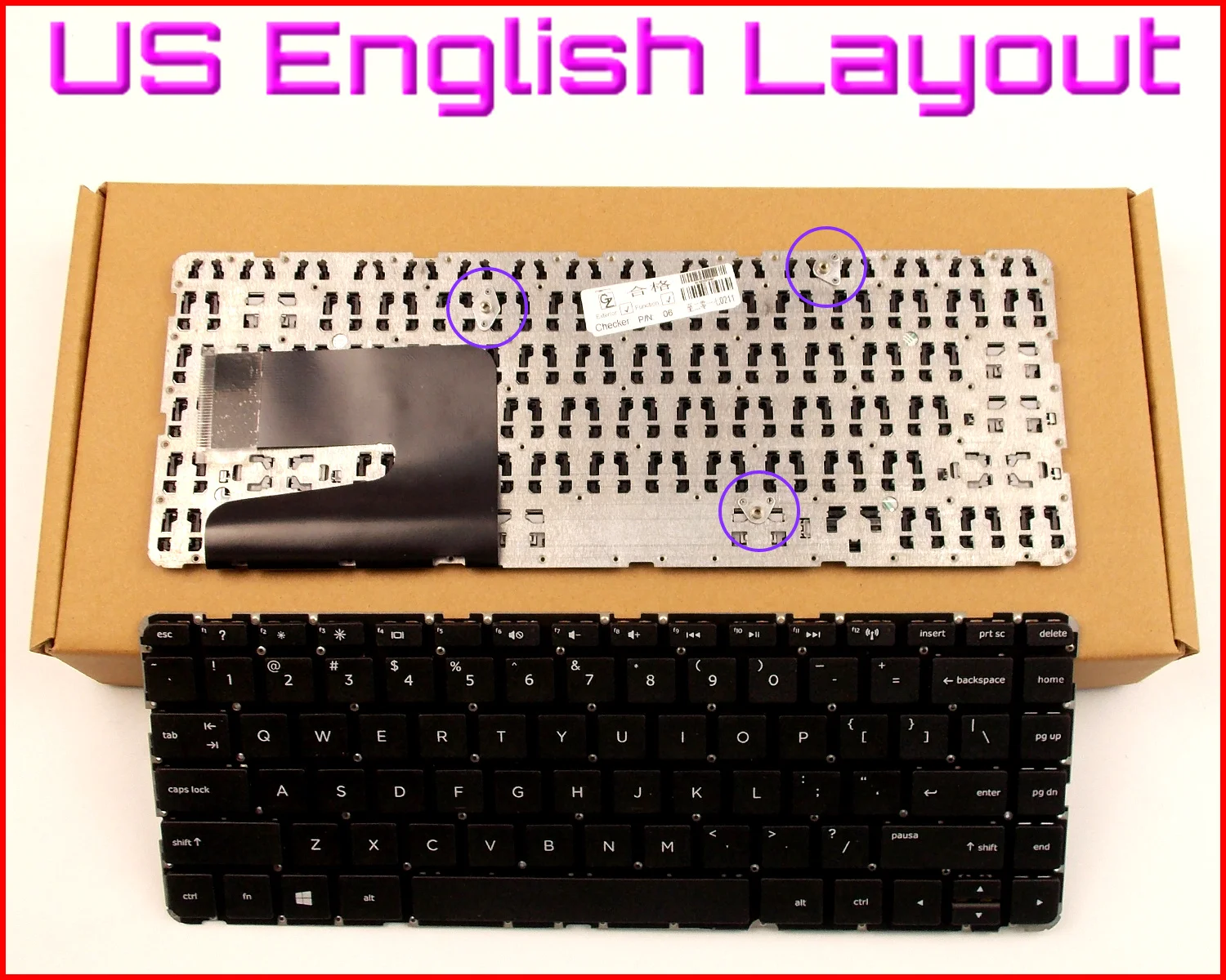 New Keyboard US English Version for HP Pavilion 14-n003la  MP-13M56LA-698 PK1314C2A24 757922-001 749036-001 Laptop NO Frame