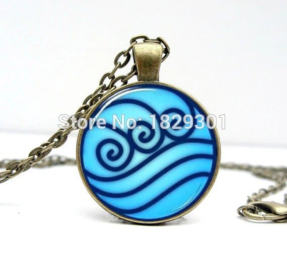 Water Tribe Necklace Avatar the Last Airbender Jewelry Glass Dome Pendant Necklace HZ1