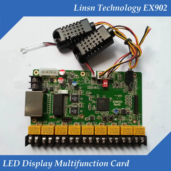 

LINSN EX902 multifunction card Temperature Humidity Sensor Brightness Adjustment