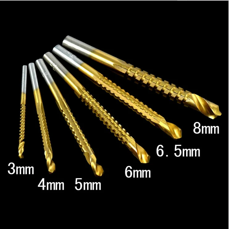 

High speed steel 4241 titanium saw drill woodworking DIY twist drill sawtooth drill for iron and aluminum alloy NO.C0135