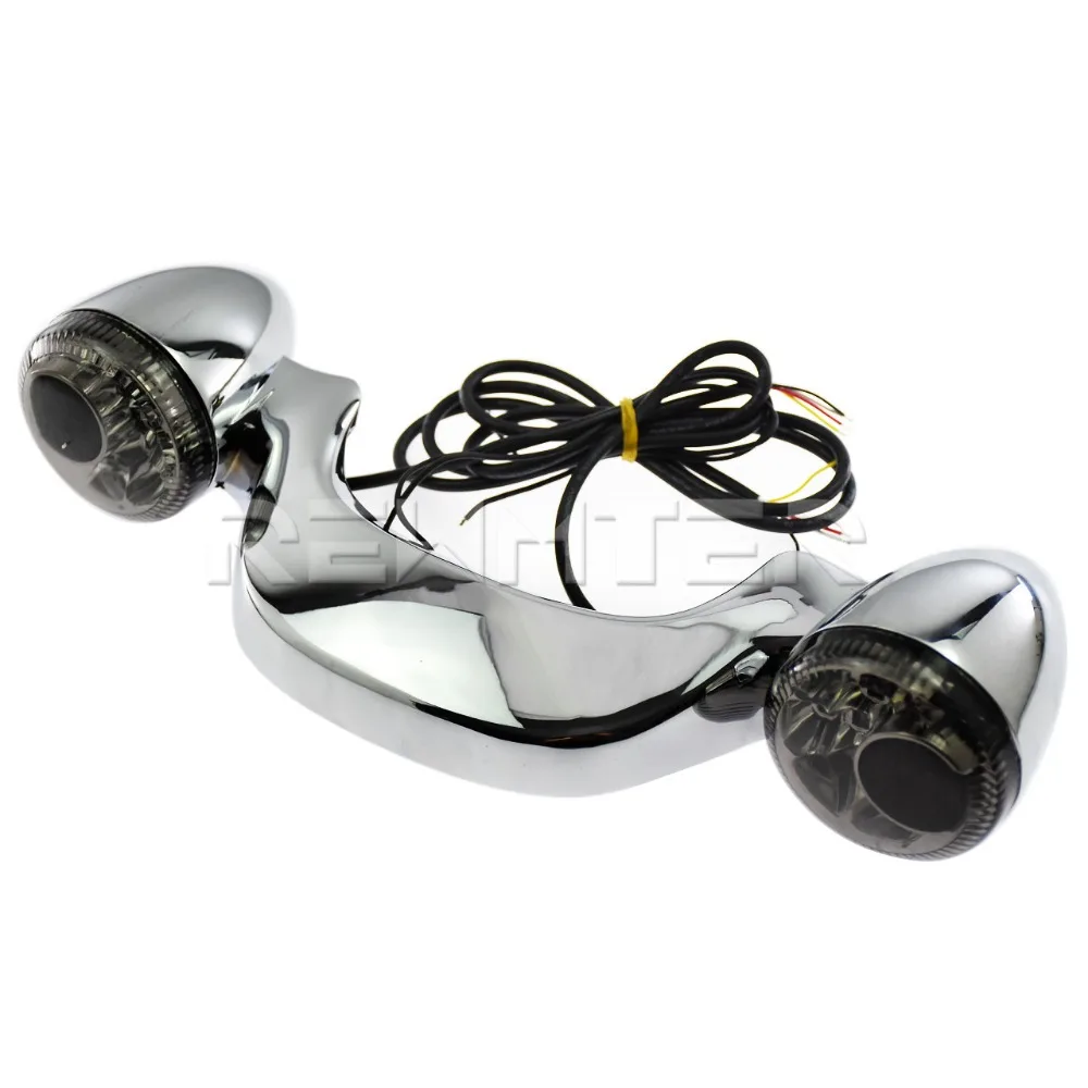 HDBUBALUS 1 Paire Clignotants LED Moto Harley Touring Road Street Glide - Feux Position Avant 2014-2020