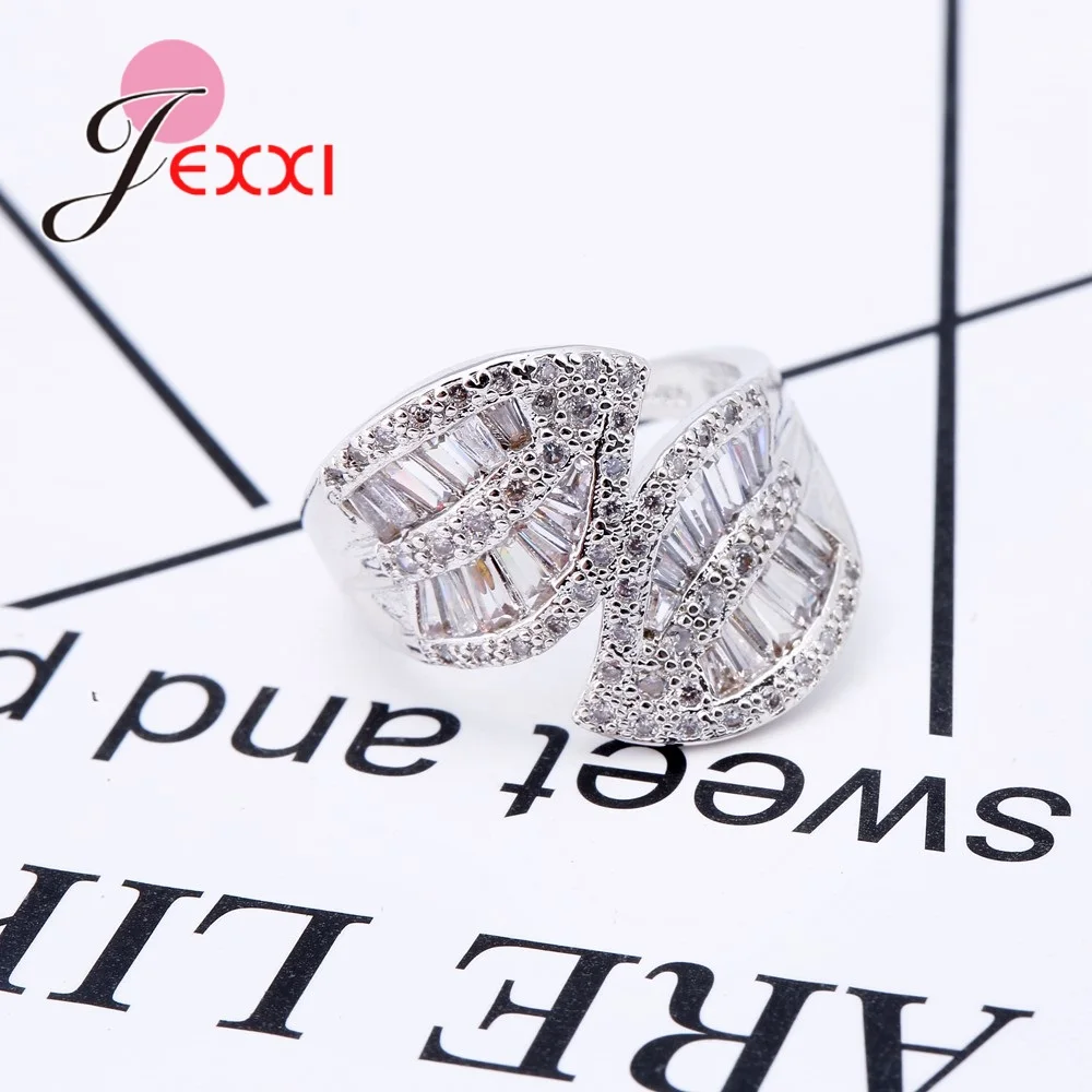 Shiny AAA CZ Kristall 925 Sterling Silber Marke Ring Zirkon Frau Hochzeit Engagement Finger Ringe für Weihnachten Geschenk