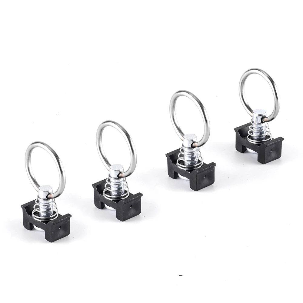 50CM L-Track Airline Rail with Single Stud Fitting Tie Down Anchor Quick Release Ring Spring Bolt Airline Track 19.6Inches