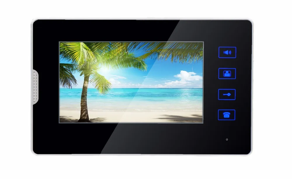 SmartYIBA 2 Eenheden Appartement Intercom Systeem Video Deurtelefoon Intercom Aluminium Camera 7 "Inch Monitor Video Deurbel