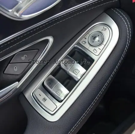 

For Mercedes Benz C Class W205 Inner Door Window Switch Cover 2014-2015 4pcs
