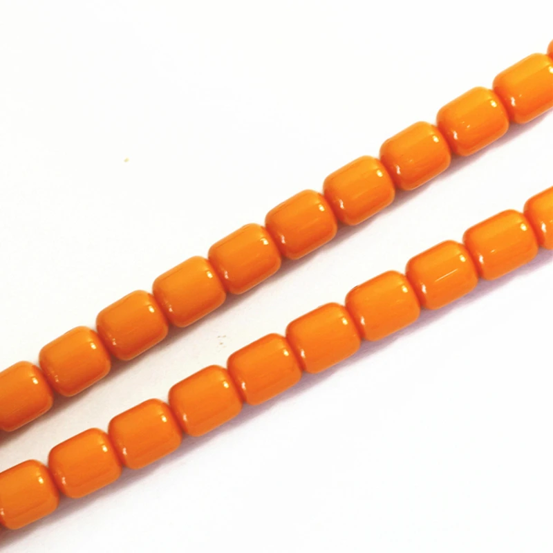 Hot sale fashion yellow resin beeswax 8*9mm 9*11mm 10*13mm barrel tube cylinder loose beads elegant jewelry making 15inch B73