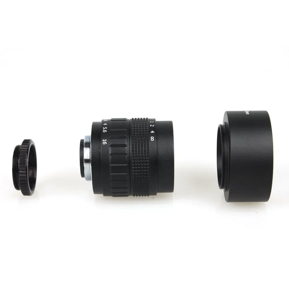 FUJIAN 35mm F1.7 CCTV F1.7 Lens + C-N1 Mount Ring + Lens Hood + Macro Ring for Nikon 1 J5 S2 J4 V3 AW1 S1 J3 V2 J2 J1 V1
