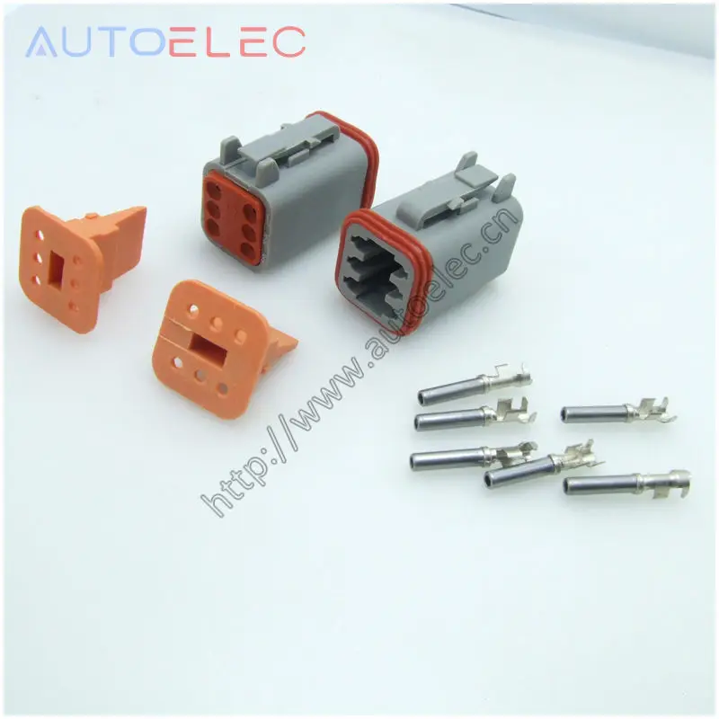 

6Pin DT06-6S Female connectors OEM Deutsch DT GRAY and U-barrel Crimper terminals 1060-16-0122 for boats KOMATSU kobelco