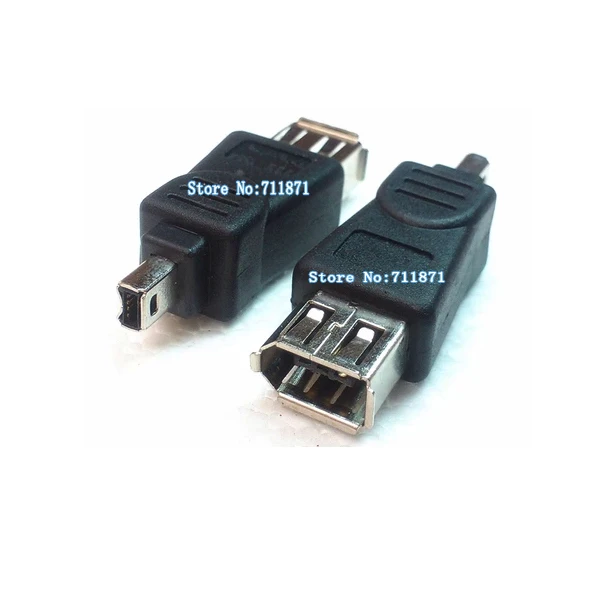 Firewire 1394 4P to 6P Adapter 1394A 4 Pins Male to 6 Pins Female Connector IEEE 1394 4 to 6Pins converter