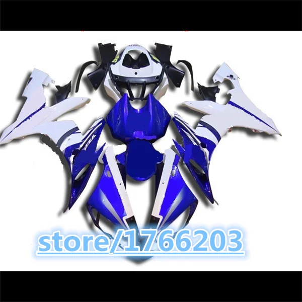 

100%NEW Blue white fairing kit for YZF R1 04 05 06 YZF-R1 04-06 YZF1000 YZF R1 2004 2005 2006 Fairings par Ning