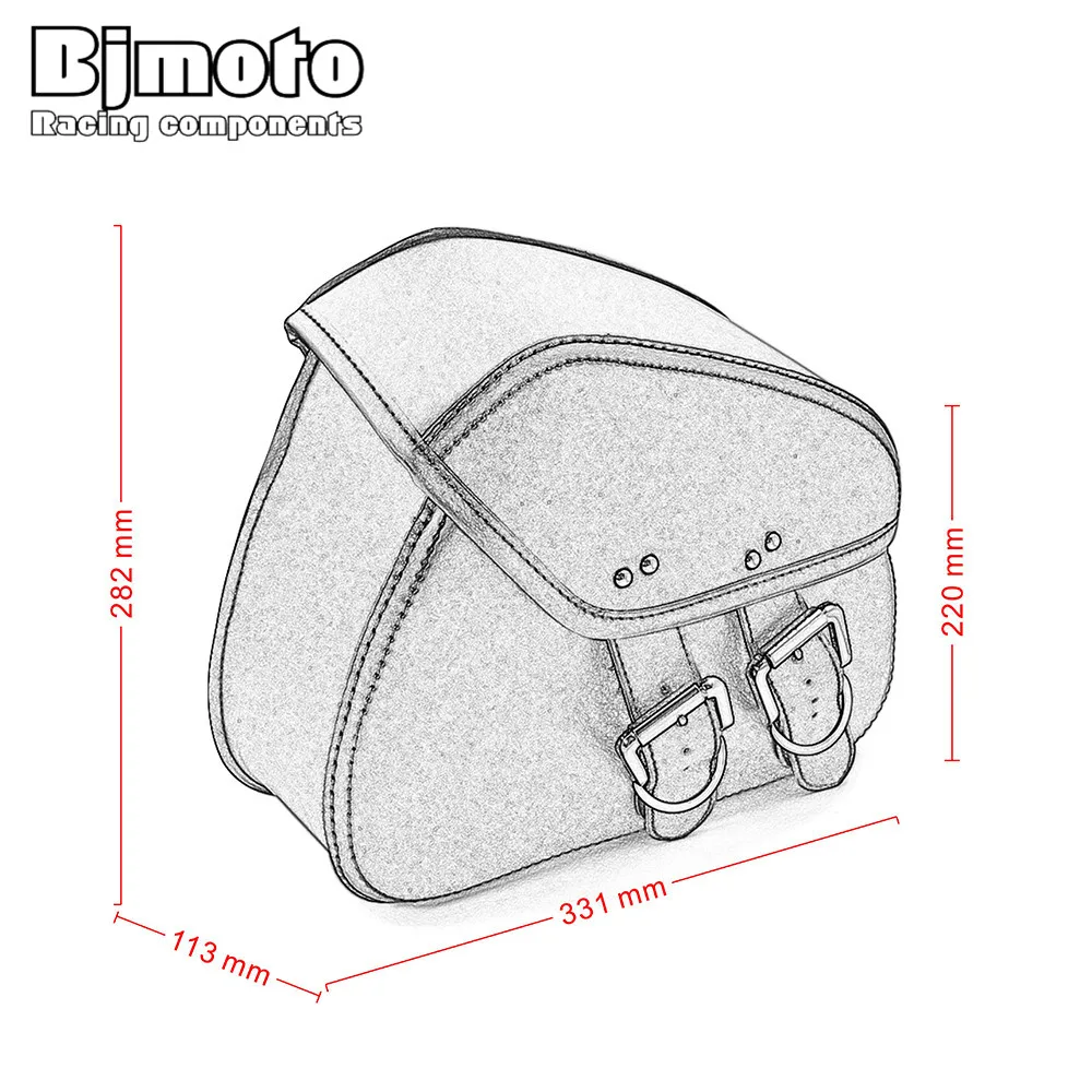 Bjmoto Universal motorcross Motorcycle Cruiser Side Storage Tool Pouches Saddlebags Side Saddle Bags For tool bag