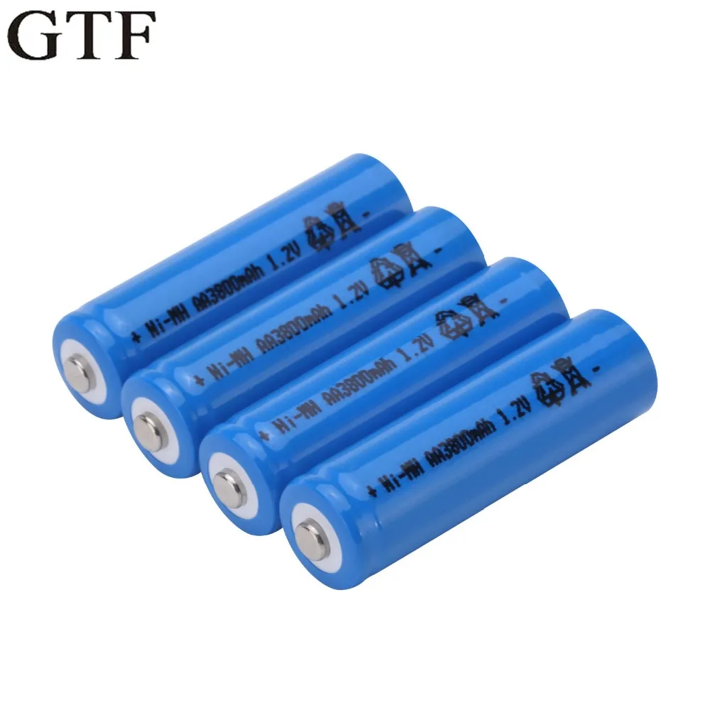 8pcs AA Rechargeable Battery 3800mAh NI-MH 1.2V AA Batteries for Remote Control Camera RC Toys Car Garden Solar Light AA Cells