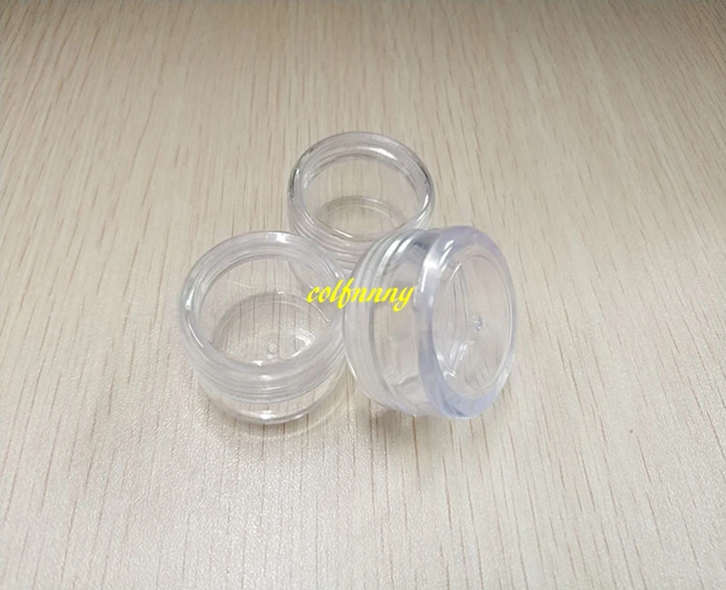 1000pcs/lot 5g Refillable Face Cream Jar Cosmetic Container Plastic Container Empty Sample Makeup bottles