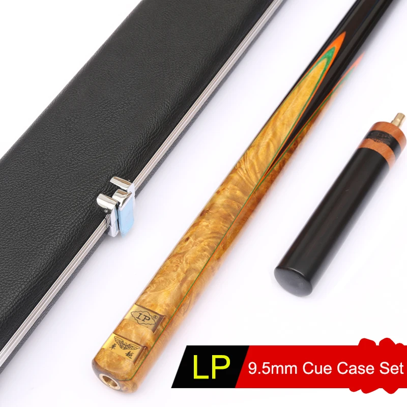 

2016 High Quality Custom Handmade 3/4 Snooker Cues Stick 9.5mm Tip Snooker Cue Case Set With Extension Figured Handle China