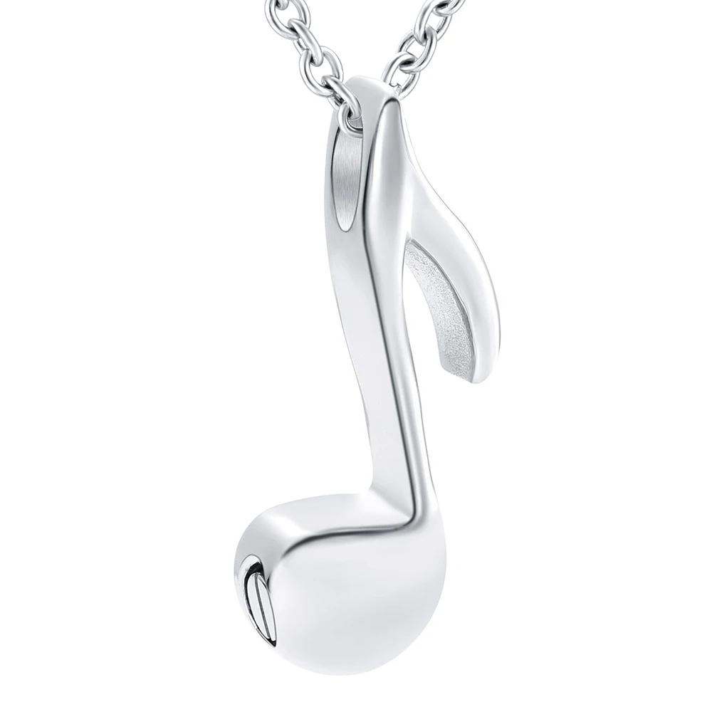 

Music Note shape Urn Necklace Cremation Ashes Keepsake Stainless steel Memorial Jewelry Locket pendant