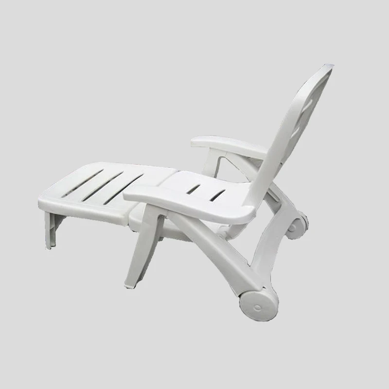 Plastic folding chair Outdoor beach chair chaise longue chair for poolside outside plastic furniture heavy durable for 5 years