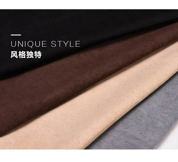 150CM*50CM Fake Suede Fabric Soft Polyester Faux Suede Cloth Black White coffee gray Khaki cheap Fabric Tissus Bazin Material