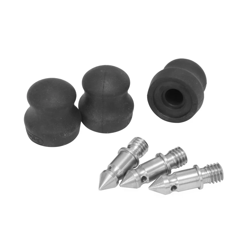 3PCS 3/8 Inch Stainless Steel Anti-Slip Rubber Tripod Spike For Gitzo Benro Tripod Monopod With Cover Photography Accessories