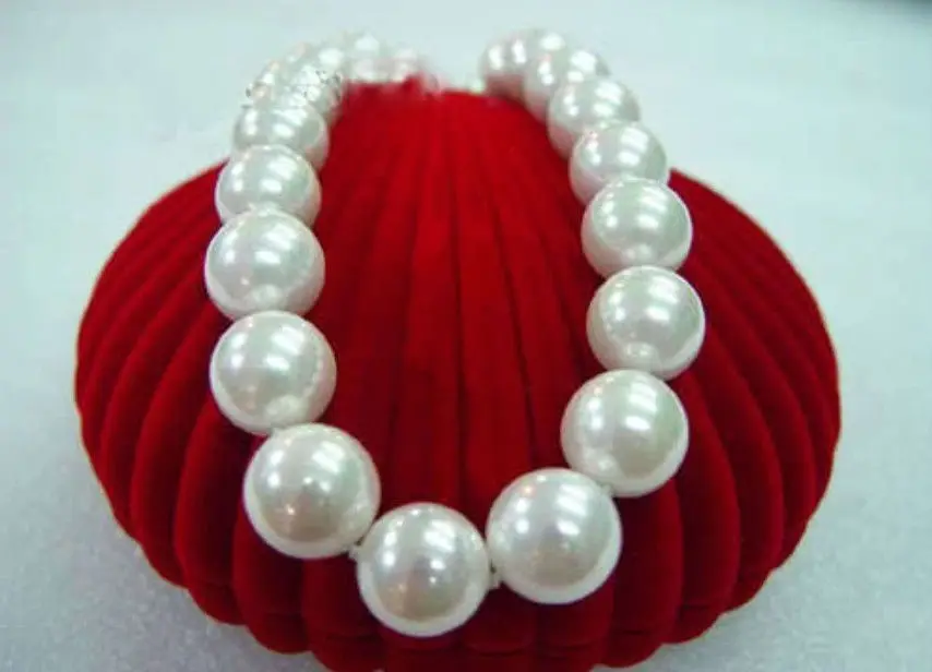 wholesale good Beads Jewelry BIG 16mm AAA south sea white shell pearl necklace 18