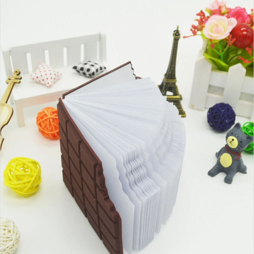 Chocolate Shape Notebook Creative Memo Pad Paper Writing Message Notepad Students Stationery Office Supplies Diary Notes