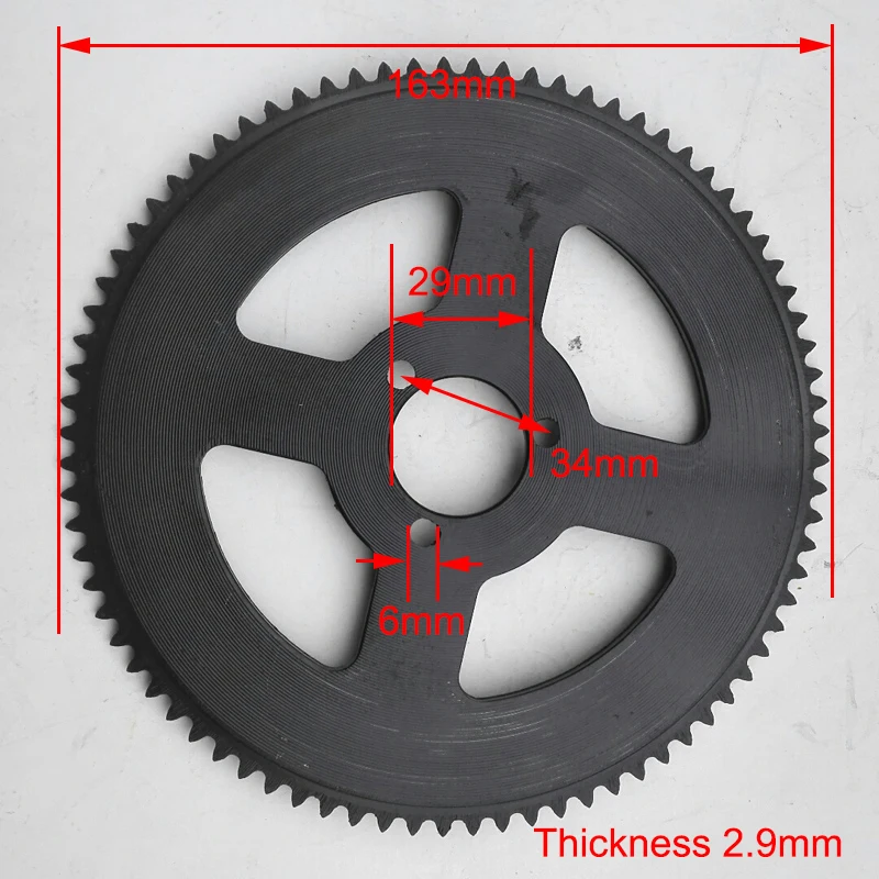 

80 Teeth 29mm Rear Chain Sprocket Electric Bike Bicycle Scooter Small dolphins Tricycle 25H Chain Sprocket Bicycle Accessories