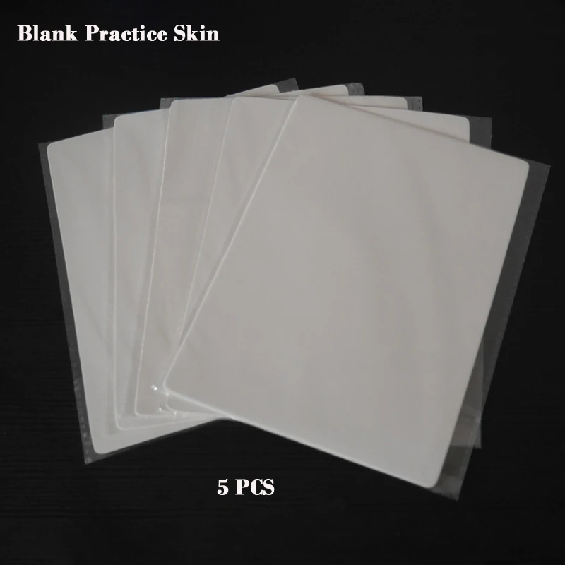 

5pcs Tattoo Practice Skin sheet Blank Plain 20 x 15cm For permanent makeup practice skin learner use