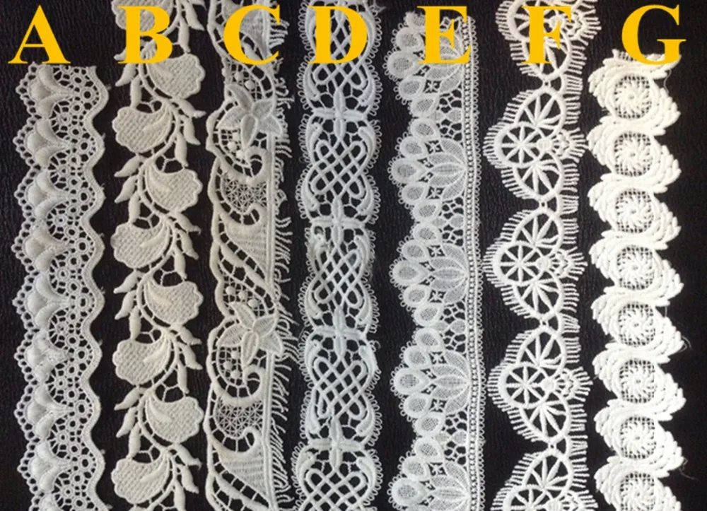 3.8-4.5cm milk fibre embroidery lace trim,RX171029A