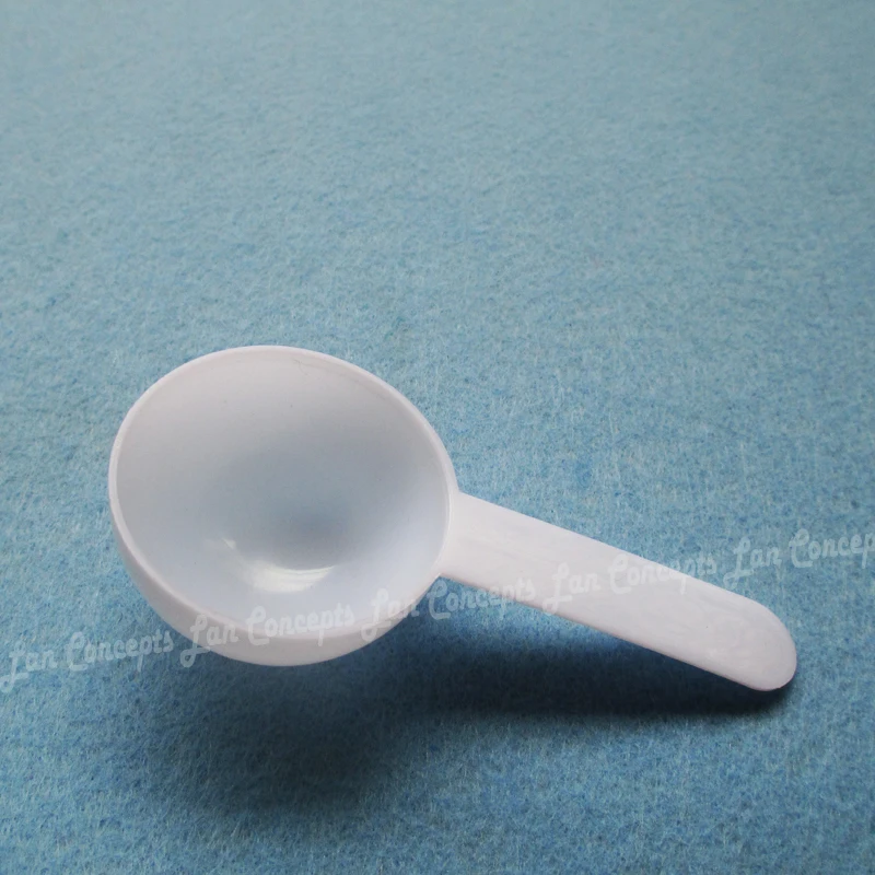 

100pcs/lot 12 gram Plastic Scoop 12 g 25ML PP Measuring Dosing Spoon - 95mm X 45mm X 25mm white Free shipping