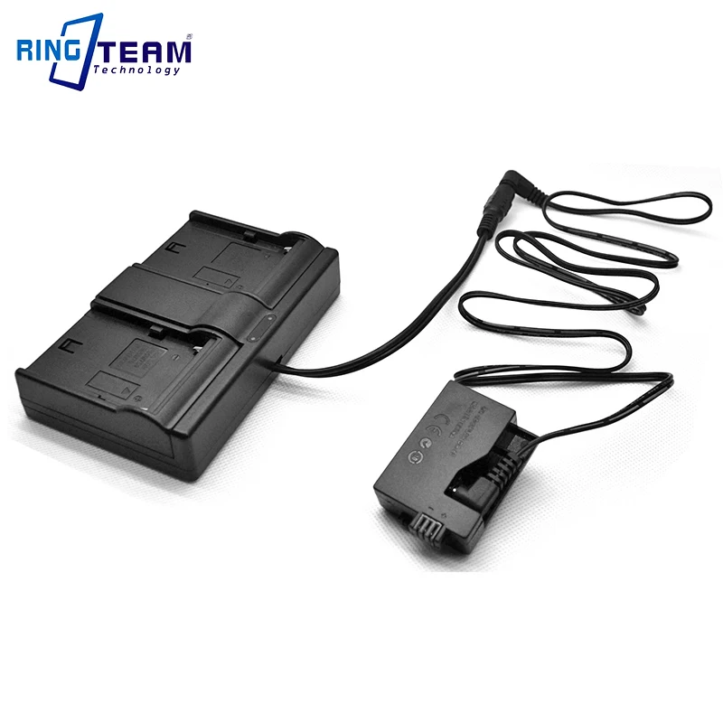 Dual Channel Battery Power Adapter + LP-E5 DR-E5 DC Coupler for Canon Cameras EOS Rebel XSi XS T1i 450D 500D 1000D Kiss F X2 X3