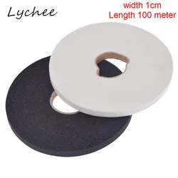 Lychee 100m Nero Bianco Non-tessuto Interfodere Ferro Su Single-sided Nastro Adesivo Tessuto Dell'indumento Della Decorazione Del Nastro panno