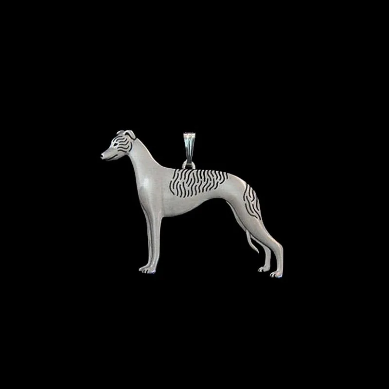 Women Alloy Pendants Standing Whippet Jewelry Dog Pendants