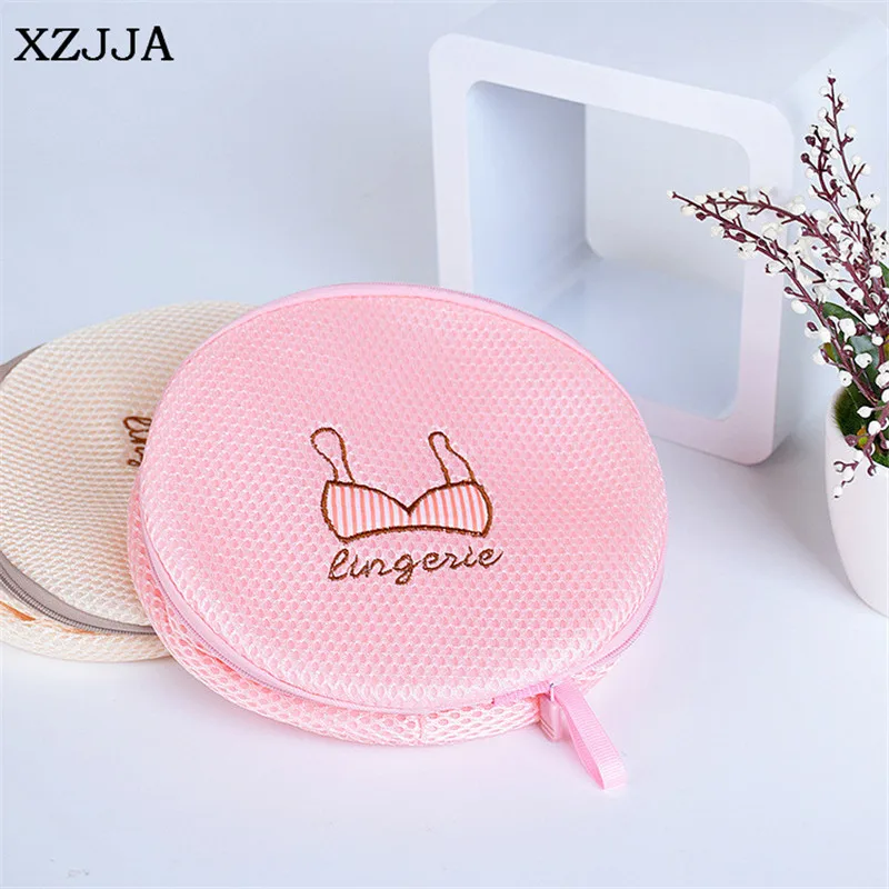 XZJJA 1PC Polyester Laundry Bags Clothing Underwear Bra Socks Washing Pouch Washing Machine Mesh Bag Zipper Protector Net Case